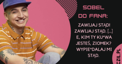 sobel zwyzywał fana